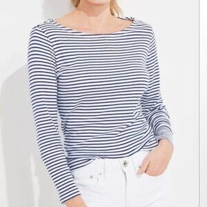 Vineyard Vines Deluxe 3/4 Sleeve Pima Cotton Boatneck Tee - Size Small